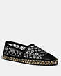 COACH®,CLEO ESPADRILLE,mixedmaterial,Black,Front View
