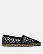 COACH®,CLEO ESPADRILLE,mixedmaterial,Black,Angle View