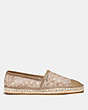 COACH®,CLEO ESPADRILLE,mixedmaterial,MUSHROOM,Angle View