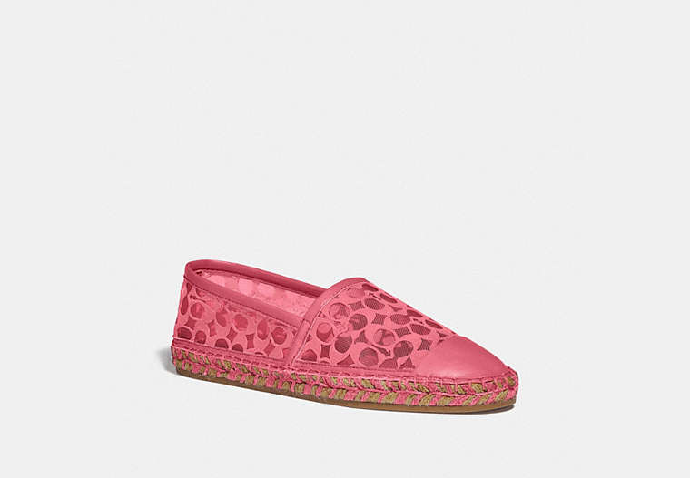 COACH®,CLEO ESPADRILLE,mixedmaterial,ORCHID,Front View