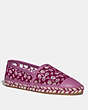 COACH®,CLEO ESPADRILLE,mixedmaterial,Lilac Berry,Front View