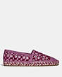COACH®,CLEO ESPADRILLE,mixedmaterial,Lilac Berry,Angle View