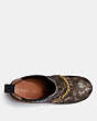 COACH®,CHELSEA PLATFORM BOOTIE WITH HORSE AND CARRIAGE PRINT,mixedmaterial,Brown/Saddle,Inside View,Top View