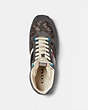 COACH®,C280 HIGH TOP SNEAKER WITH HORSE AND CARRIAGE PRINT,Mixed Material,Multi Antrha,Inside View,Top View