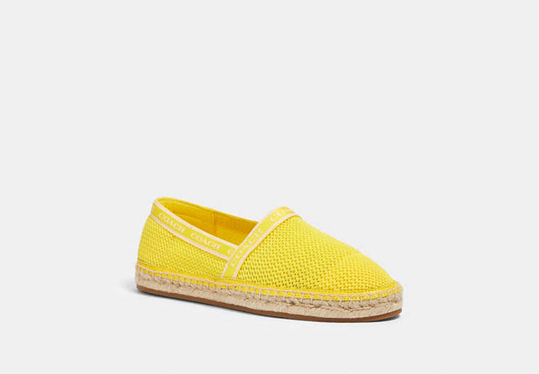 COACH®,CORRIE ESPADRILLE,mixedmaterial,YELLOW,Front View