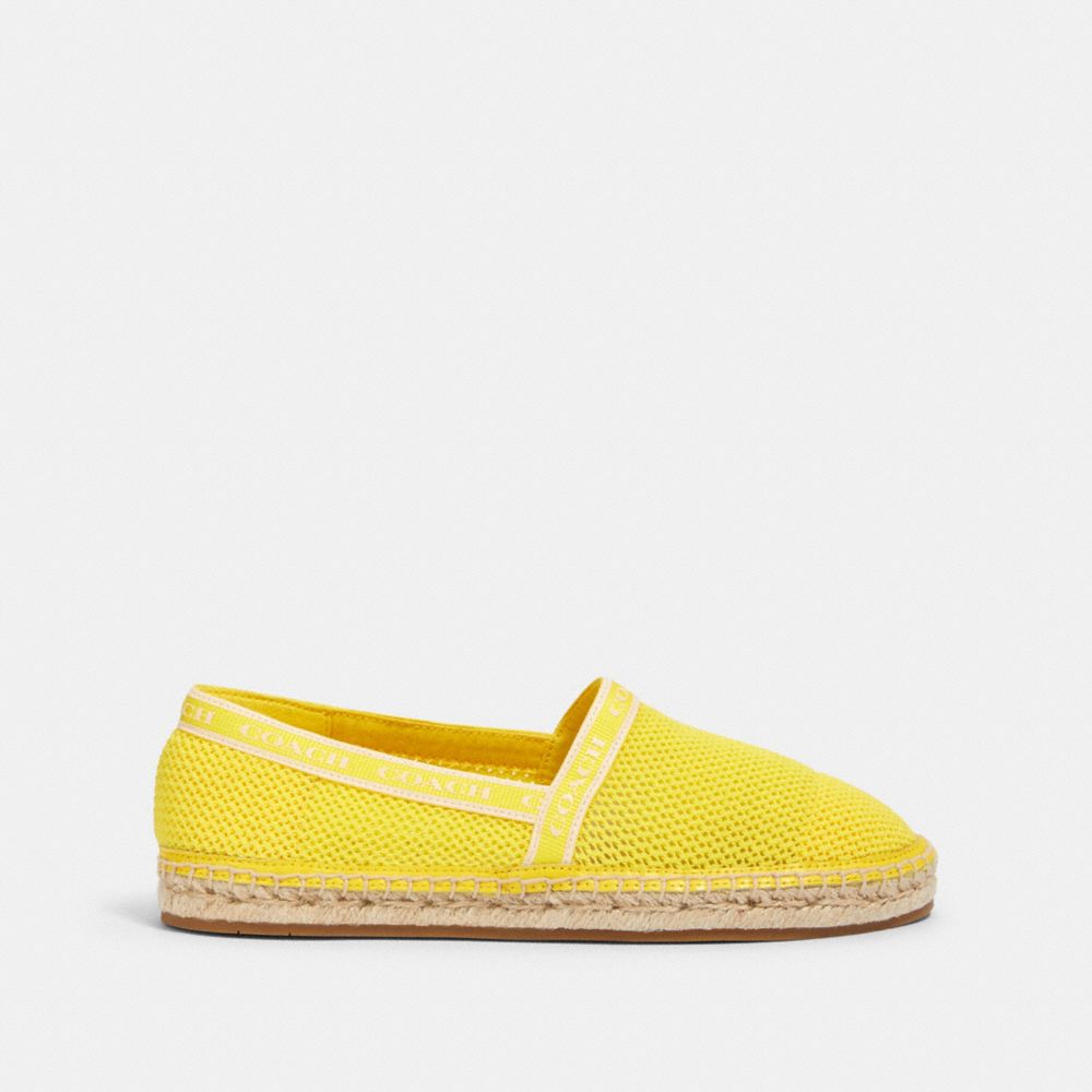 COACH®,ESPADRILLE CORRIE,mélange de matériaux,JAUNE,Angle View