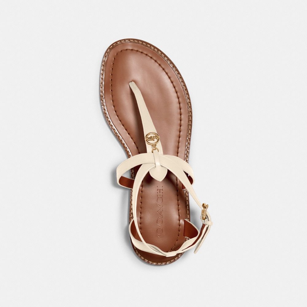 COACH®,LYDIA SANDAL,Leather,Chalk,Inside View,Top View