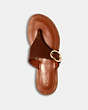 COACH®,LESLI SANDAL,Leather,Saddle,Inside View,Top View