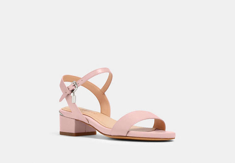 COACH®,IDA SANDAL,Leather,Blossom,Front View