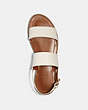 COACH®,HENNY SANDAL,Leather,Chalk,Inside View,Top View