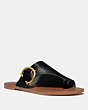 COACH®,LUCA SANDAL,Leather,Black,Front View