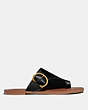 COACH®,LUCA SANDAL,Leather,Black,Angle View