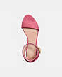 COACH®,SERENA SANDAL,Suede,ORCHID,Inside View,Top View
