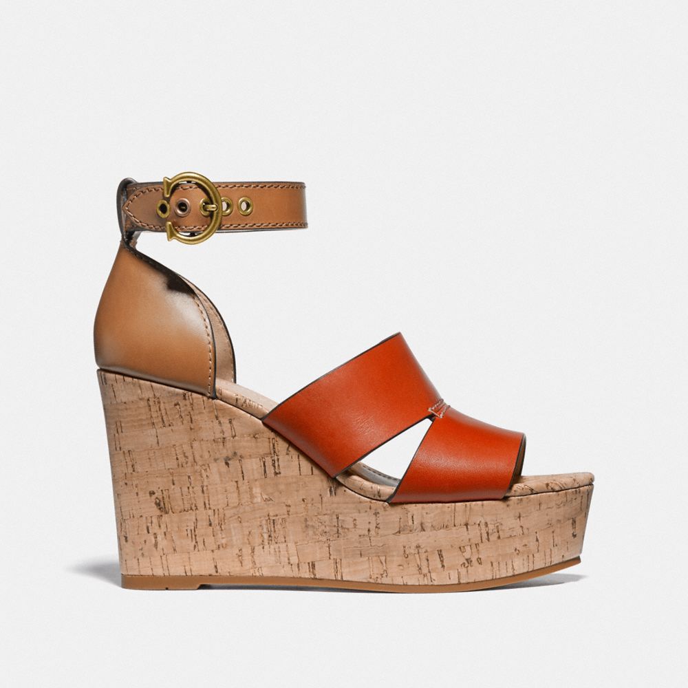 Coach cork wedge on sale sandals