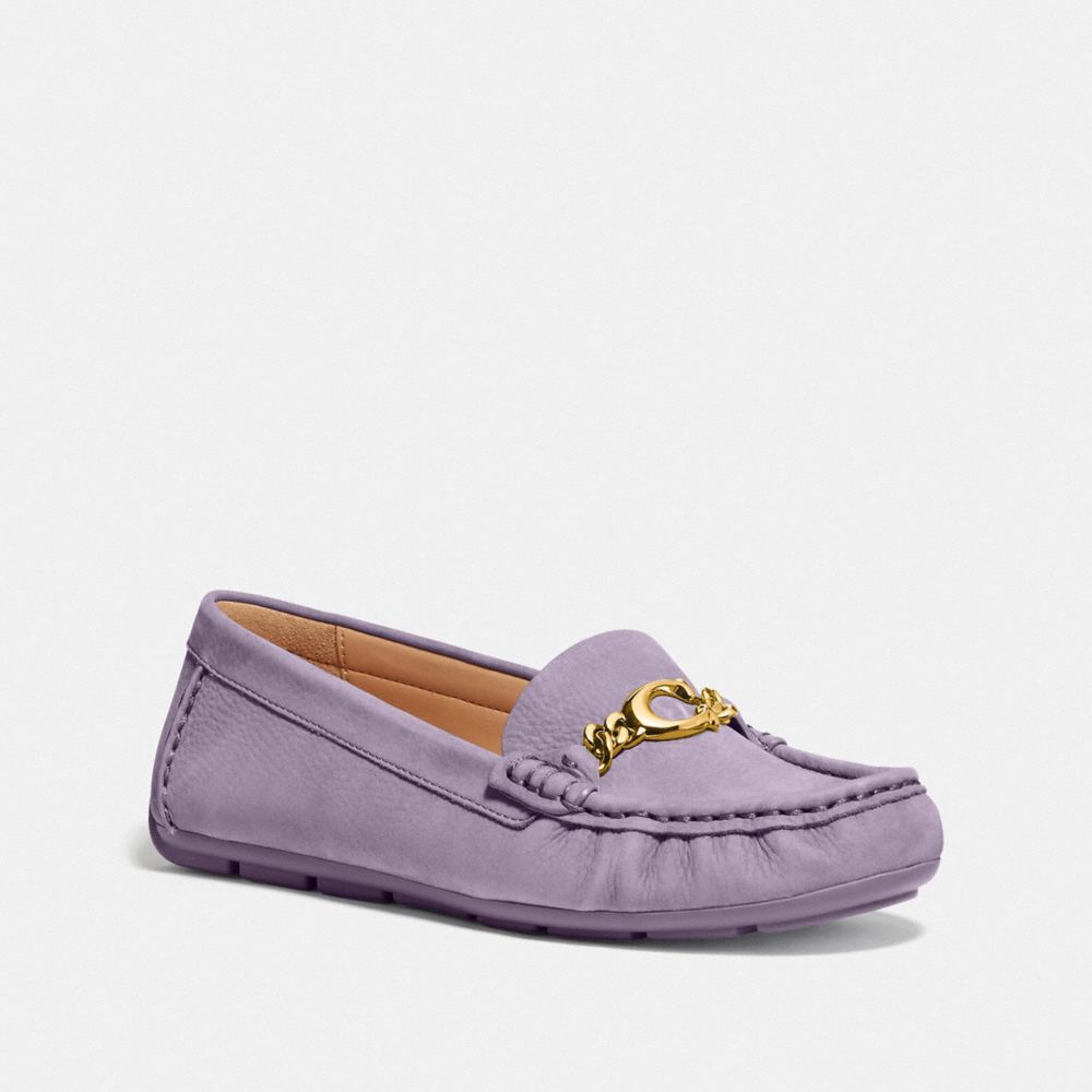 COACH®,MAEGAN DRIVER,nubuc,SOFT LILAC,Front View image number 0