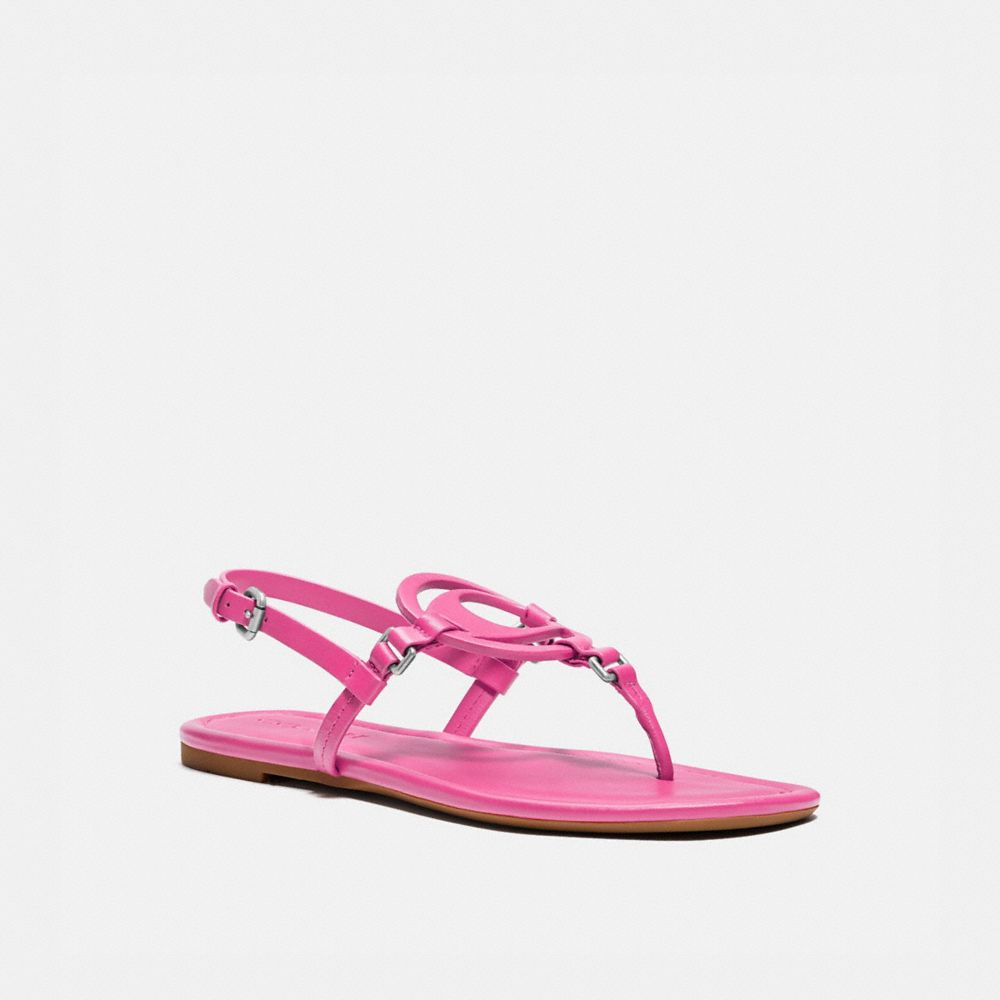 COACH®,SANDALES JERI,Cuir,Pétunia,Front View