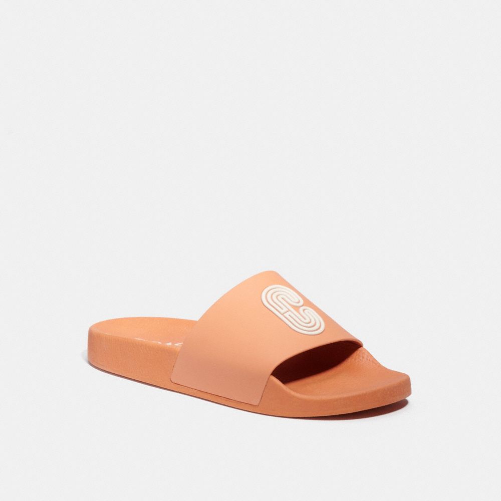 COACH®,SLIDE WITH COACH PATCH,Candied Orange,Front View