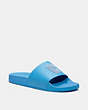 COACH®,SLIDE WITH COACH PATCH,Rubber,Blue Bird,Front View