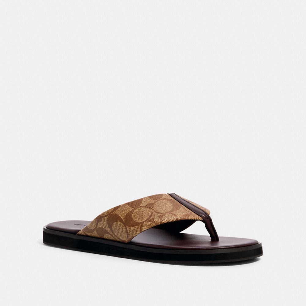 COACH® Outlet  Flip Flop In Signature Canvas