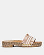 COACH®,BRAYDEN SANDAL,mixedmaterial,Pale Blush/Chalk,Angle View