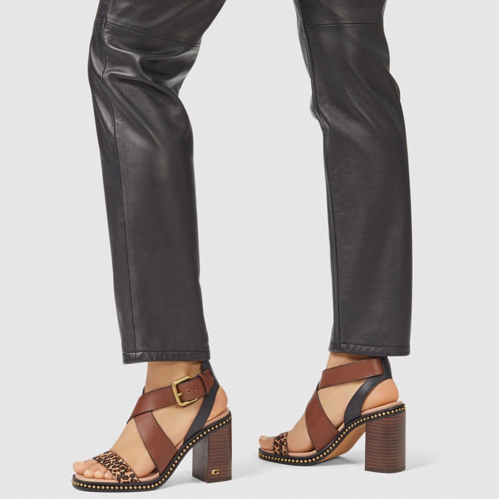 Coach mandy leather sandals new arrivals