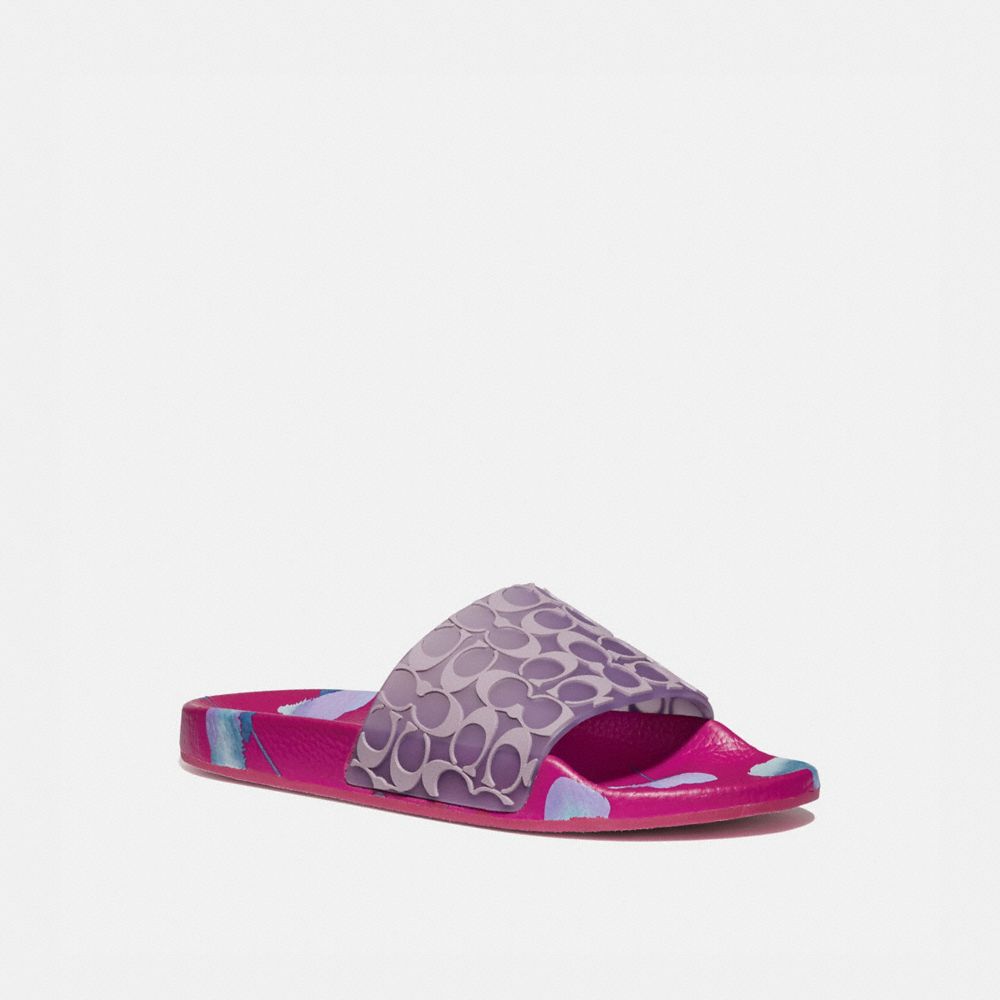 COACH®,TOBOGGAN UDELE SPORT,Caoutchouc,Sauge/Lilas Doux,Front View