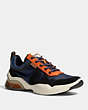 COACH®,CITYSOLE RUNNER IN COLORBLOCK,Leather,Admiral Clementine,Front View