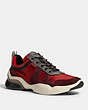 COACH®,CITYSOLE RUNNER IN COLORBLOCK,Leather,Sport Red Oxblood,Front View