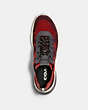 COACH®,CITYSOLE RUNNER IN COLORBLOCK,Leather,Sport Red Oxblood,Inside View,Top View