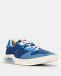 COACH®,CITYSOLE COURT SNEAKER IN COLORBLOCK,Admiral Bright Blue,Front View