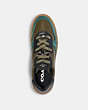 COACH®,CITYSOLE COURT SNEAKER IN COLORBLOCK,Utility Green Olive,Inside View,Top View