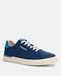 COACH®,CLIP LOW TOP SNEAKER IN COLORBLOCK,Admiral Bright Blue,Front View