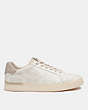 COACH®,CLIP LOW TOP SNEAKER,Chalk,Angle View