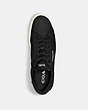 COACH®,CLIP LOW TOP SNEAKER,Leather,Black,Inside View,Top View