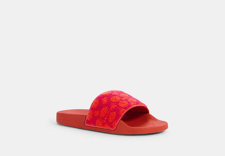 COACH®,ULI SPORT SLIDE,Synthetic,Salmon/Pink,Front View