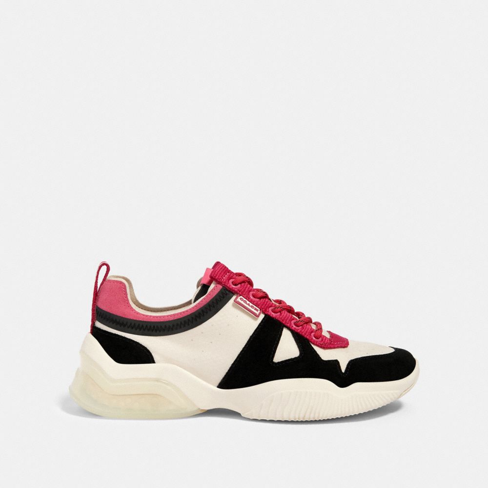 COACH®,RUNNER CITYSOLE,mélange de matériaux,Craie/Noir,Angle View