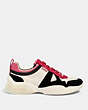 COACH®,CITYSOLE RUNNER,mixedmaterial,Chalk/Black,Angle View