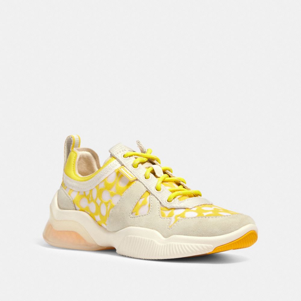 COACH®,CITYSOLE RUNNER,mixedmaterial,YELLOW,Front View