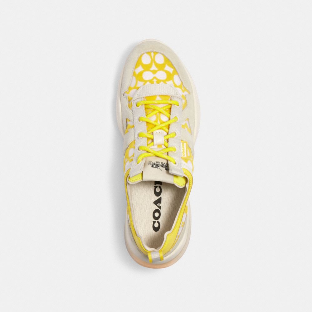 COACH®,CITYSOLE RUNNER,mixedmaterial,YELLOW,Inside View,Top View