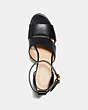 COACH®,ISLA WEDGE,Leather,Black,Inside View,Top View