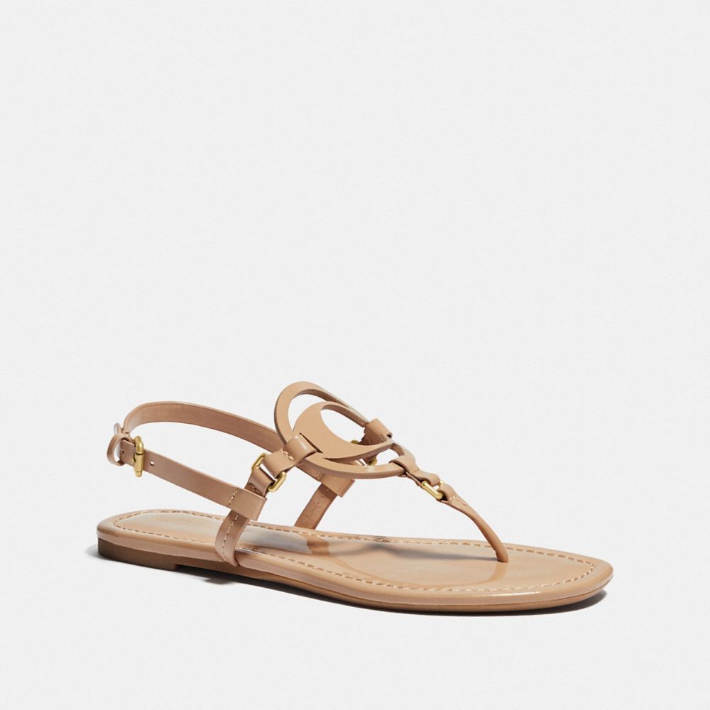COACH®,JERI SANDAL,Patent,Beechwood,Front View image number 0