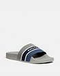 COACH®,KNIT SLIDE,n/a,Washed Steel/True Navy,Front View