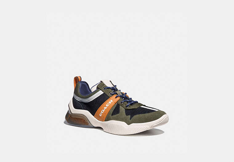 COACH®,CITYSOLE RUNNER,Mesh/Rubber/Suede,True Navy/ Washed Utility,Front View