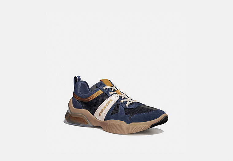 COACH®,CITYSOLE RUNNER,Mesh/Rubber/Suede,Deep Sky True Navy,Front View image number 0