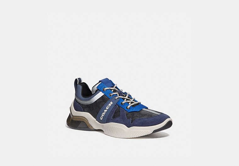 COACH®,CITYSOLE RUNNER,Mixed Material,Charcoal True Navy,Front View