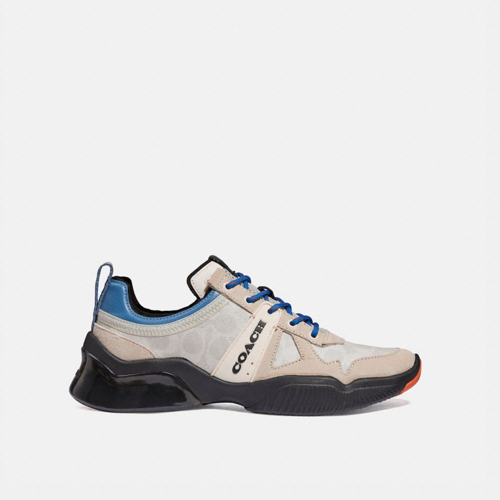 COACH®,CITYSOLE RUNNER,Matériau mixte,Craie Pacifique,Angle View