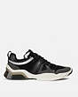 COACH®,CITYSOLE RUNNER,Suede/Rubber,Black,Angle View