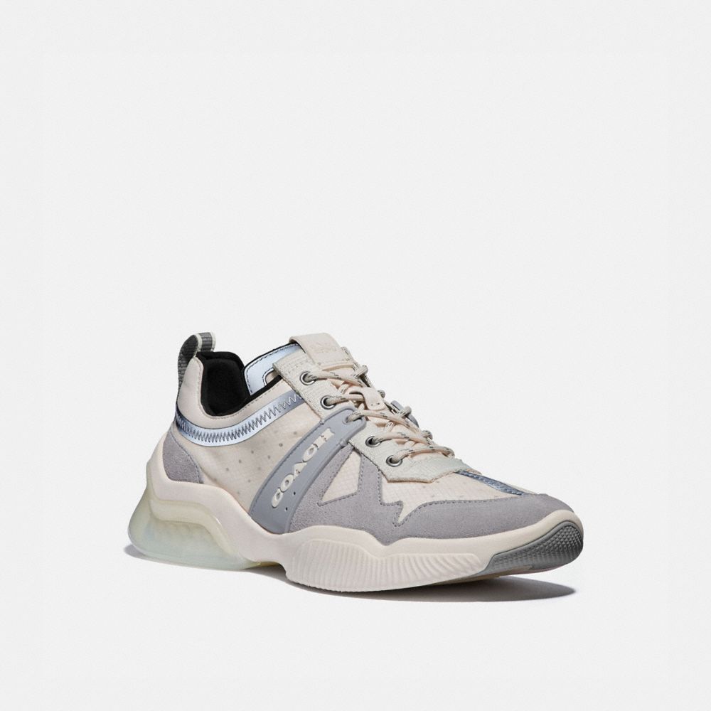 COACH®,CITYSOLE RUNNER,Daim/caoutchouc,Craie,Front View