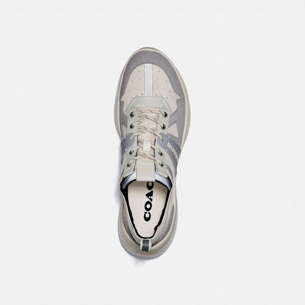 COACH®,CITYSOLE RUNNER,Daim/caoutchouc,Craie,Inside View,Top View