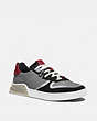 COACH®,CITYSOLE COURT SNEAKER IN COLORBLOCK,Mixed Material,Washed Steel Black,Front View